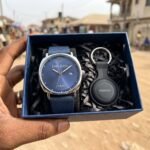 Engrave wrist watch and smart tag combo is a perfect gift idea for men.